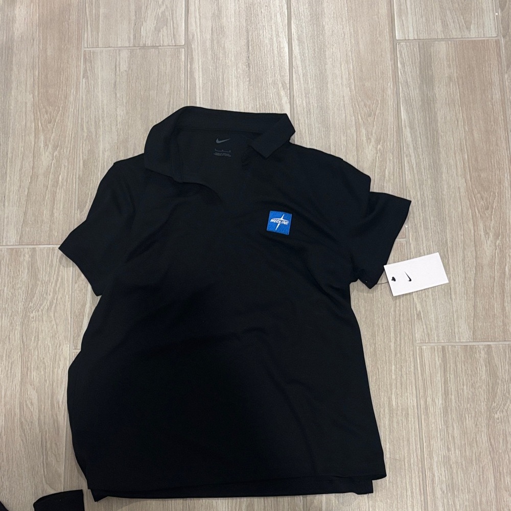 Nike Black Polo with Blue Logo